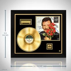 Rare-T Ringo Starr -Stop And Smell The Roses Limited Signature Edition Studio Licensed Gold LP Custom Frame