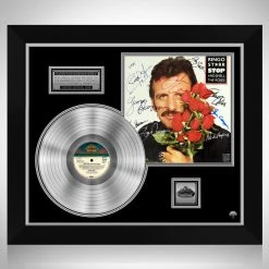 Rare-T Ringo Starr -Stop And Smell The Roses Limited Signature Edition Studio Licensed Platinum LP Custom Frame Limited Edition Frames