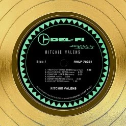 RARE-T Limited Edition Frames Ritchie Valens Self-titled Gold LP Limited Signature Edition Studio Licensed Custom Frame