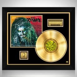 RARE-T Limited Edition Frames Rob Zombie Hellbilly Deluxe Gold LP Limited Signature Edition Studio Licensed Custom Frame
