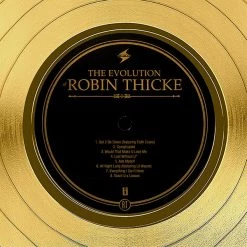 RARE-T Robin Thicke - The Evolution Of Robin Thicke Gold LP Limited Signature Edition Studio Licensed Custom Frame