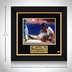 RARE-T Sports Memorabilia Milwaukee Brewers - Robin Yount Photo Limited Signature Edition Studio Licensed Custom Frame