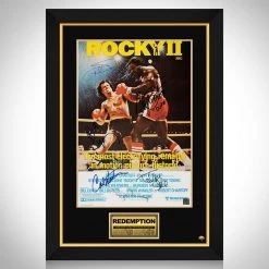 RARE-T Rocky II Mini Poster Limited Signature Edition Studio Licensed Custom Frame Limited Edition Frames