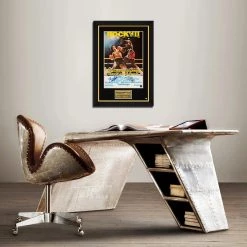 RARE-T Rocky II Mini Poster Limited Signature Edition Studio Licensed Custom Frame Limited Edition Frames