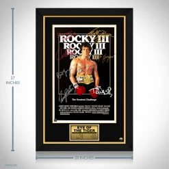 RARE-T Rocky III Mini Poster Limited Signature Edition Studio Licensed Custom Frame