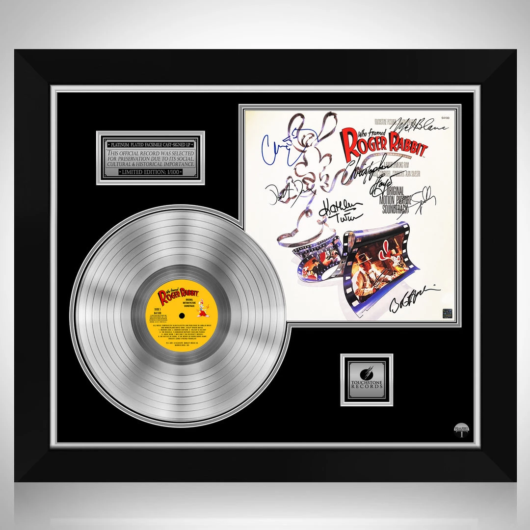 RARE-T Roger Rabbit - Original Motion Picture Soundtrack Platinum LP Limited Signature Edition Studio Licensed Custom Frame 1 RARE-T Roger Rabbit - Original Motion Picture Soundtrack Platinum LP Limited Signature Edition Studio Licensed Custom Frame