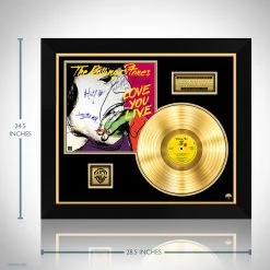 RARE-T The Rolling Stones Love You Live Gold LP Limited Signature Edition Studio Licensed Custom Frame