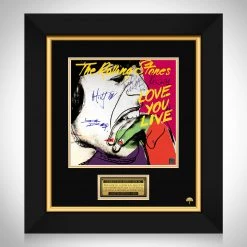 RARE-T Limited Edition Frames The Rolling Stones - Love You Live LP Cover Limited Signature Edition Studio Licensed Custom Frame