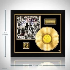 RARE-T Rolling Stones Exile On Main Street Gold LP Limited Signature Edition Studio Licensed Custom Frame