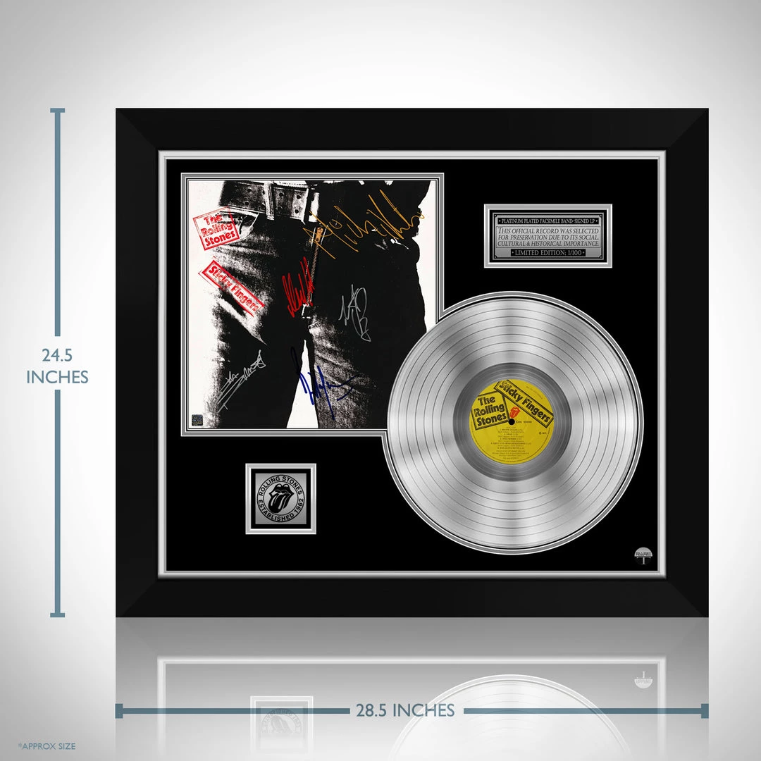 RARE-T Rolling Stones Sticky Fingers Platinum LP Limited Signature Edition Studio Licensed Custom Frame Limited Edition Frames 5 RARE-T Rolling Stones Sticky Fingers Platinum LP Limited Signature Edition Studio Licensed Custom Frame Limited Edition Frames