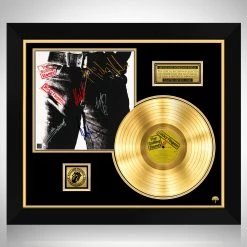 RARE-T Limited Edition Frames Rolling Stones Sticky Fingers Gold LP Limited Signature Edition Studio Licensed Custom Frame