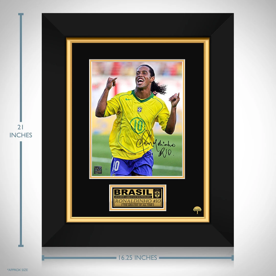 RARE-T Brazil - Ronaldinho Photo Limited Signature Edition Studio Licensed Custom Frame 3 RARE-T Brazil - Ronaldinho Photo Limited Signature Edition Studio Licensed Custom Frame