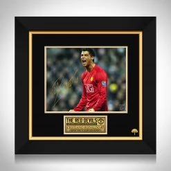 RARE-T Manchester United - Cristiano Ronaldo Limited Signature Edition Studio Licensed Custom Frame Sports Memorabilia
