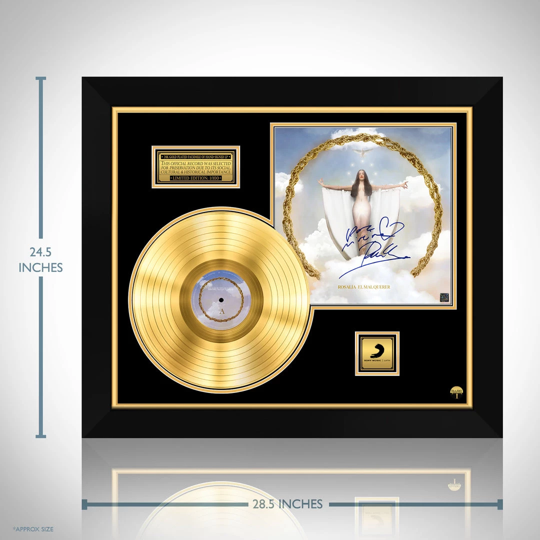 RARE-T Rosalia - El Mal Querer Gold LP Limited Signature Edition Studio Licensed Custom Frame 3 RARE-T Rosalia - El Mal Querer Gold LP Limited Signature Edition Studio Licensed Custom Frame