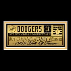 RARE-T Brooklyn Dodgers - Roy Campanella Photo Limited Signature Edition Studio Licensed Custom Frame Sports Memorabilia