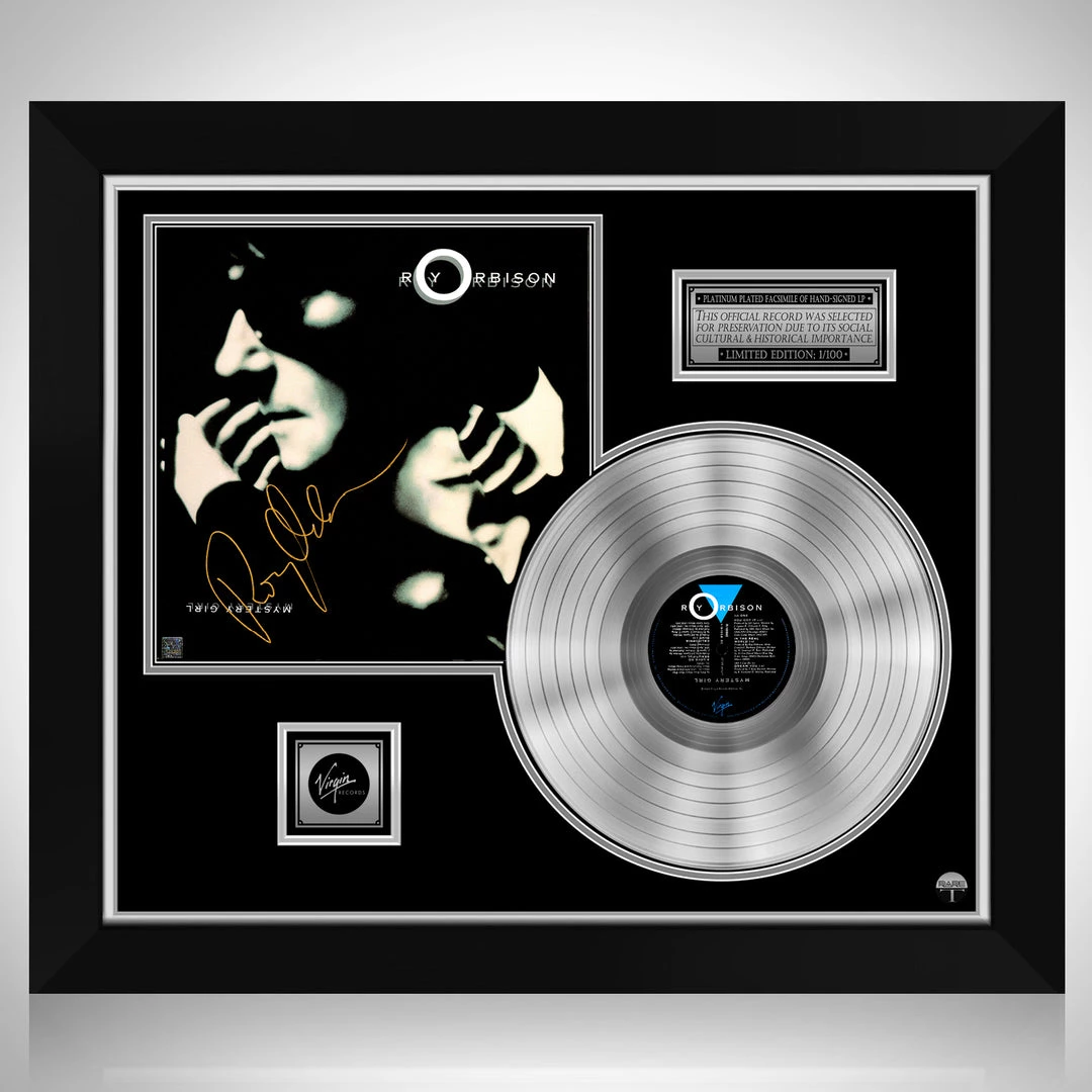 RARE-T Roy Orbison Mystery Girl Platinum LP Limited Signature Edition Studio Licensed Custom Frame 1 RARE-T Roy Orbison Mystery Girl Platinum LP Limited Signature Edition Studio Licensed Custom Frame