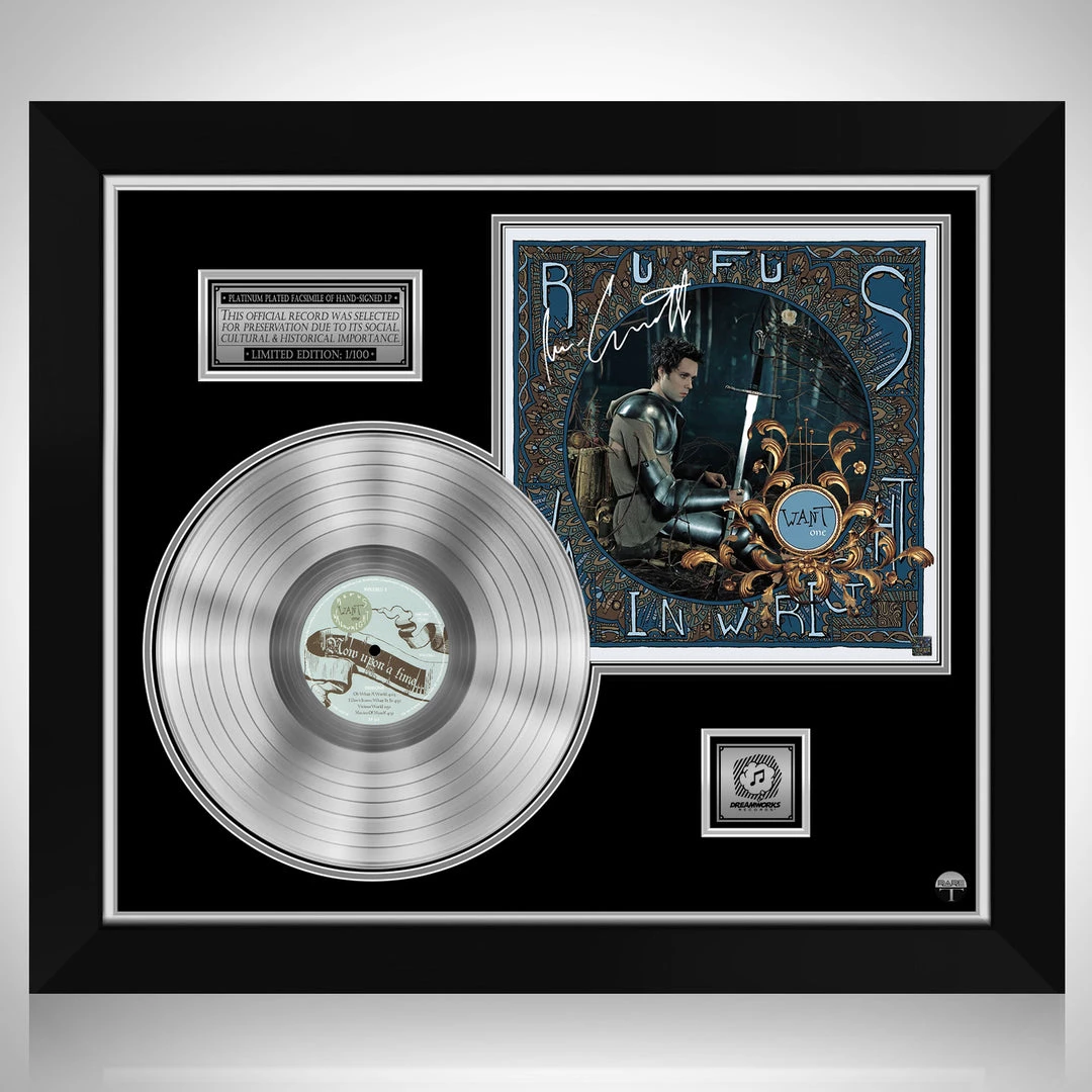 RARE-T Limited Edition Frames Rufus Wainwright - Want One Platinum LP Limited Signature Edition Studio Licensed Custom Frame 1 RARE-T Limited Edition Frames Rufus Wainwright - Want One Platinum LP Limited Signature Edition Studio Licensed Custom Frame