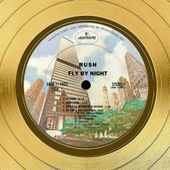 RARE-T Rush Fly By Night Gold LP Limited Signature Edition Studio Licensed Custom Frame Limited Edition Frames