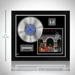 RARE-T Rush Moving Pictures Platinum LP Limited Signature Edition Studio Licensed Custom Frame Limited Edition Frames