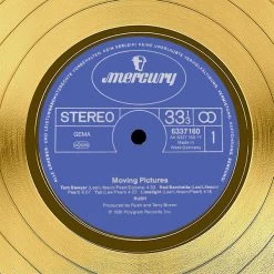 RARE-T Rush Moving Pictures Gold LP Limited Signature Edition Studio Licensed Custom Frame