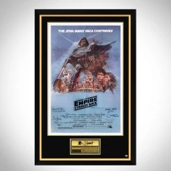 PPC Star Wars- 'The Empire Strikes Back' Beckett Certified Cast Hand-Signed Original Vintage Poster Custom Frame