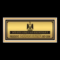 RARE-T Saddam Hussein Photo Limited Signature Edition Studio Licensed Custom Frame Limited Edition Frames