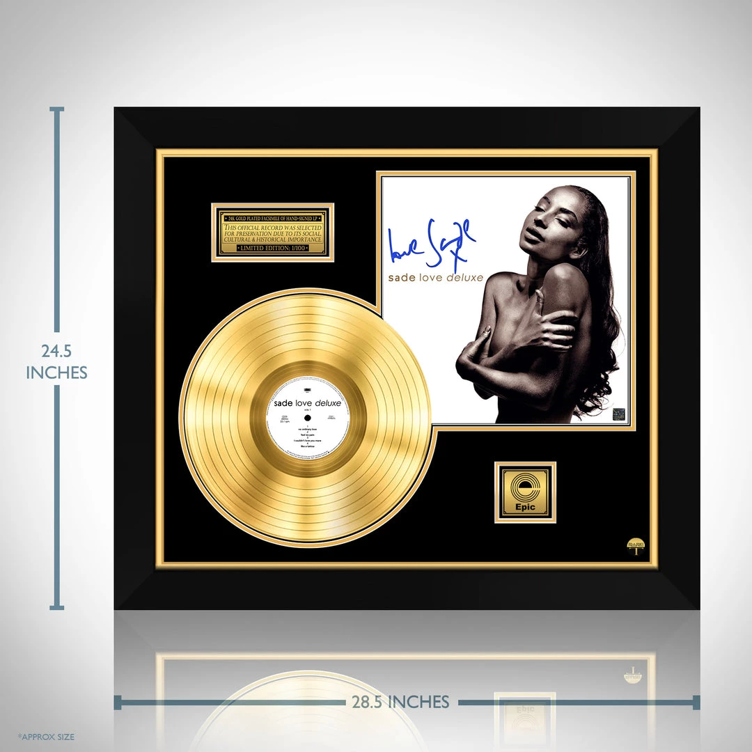 RARE-T Sade Love Deluxe Gold LP Limited Signature Edition Studio Licensed Custom Frame 3 RARE-T Sade Love Deluxe Gold LP Limited Signature Edition Studio Licensed Custom Frame