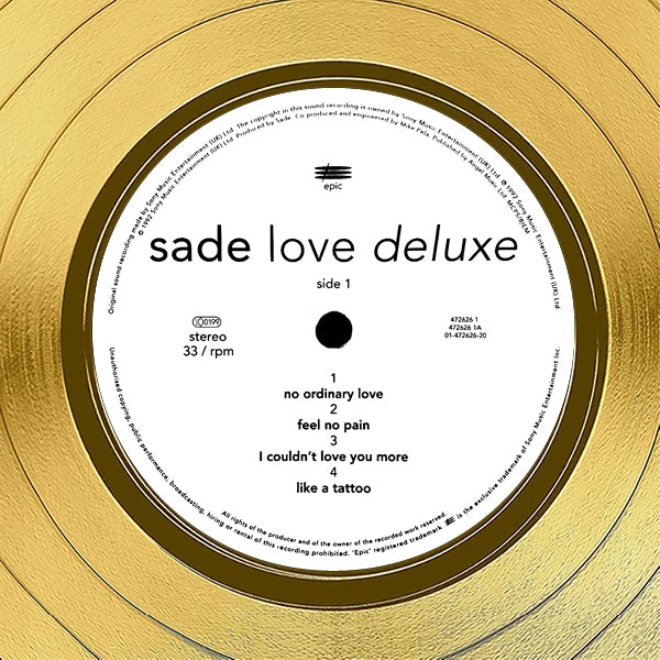 RARE-T Sade Love Deluxe Gold LP Limited Signature Edition Studio Licensed Custom Frame 5 RARE-T Sade Love Deluxe Gold LP Limited Signature Edition Studio Licensed Custom Frame