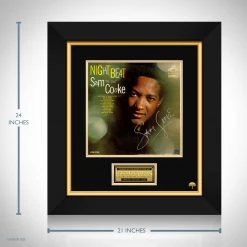 RARE-T Sam Cooke - Night Beat LP Cover Limited Signature Edition Studio Licensed Custom Frame Limited Edition Frames