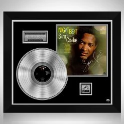 RARE-T Sam Cooke Night Beat Platinum LP Limited Signature Edition Studio Licensed Custom Frame