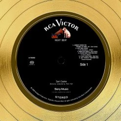 RARE-T Sam Cooke Night Beat Gold LP Limited Signature Edition Studio Licensed Custom Frame
