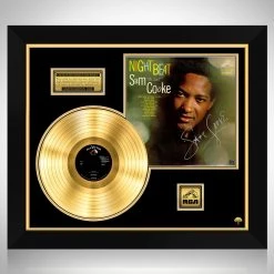 RARE-T Sam Cooke Night Beat Gold LP Limited Signature Edition Studio Licensed Custom Frame