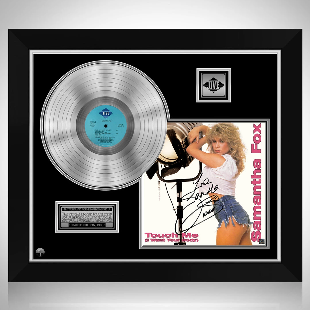 RARE-T Samantha Fox - Touch Me Platinum LP Limited Signature Edition Studio Licensed Custom Frame Limited Edition Frames 1 RARE-T Samantha Fox - Touch Me Platinum LP Limited Signature Edition Studio Licensed Custom Frame Limited Edition Frames