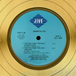 RARE-T Samantha Fox - Touch Me Gold LP Limited Signature Edition Studio Licensed Custom Frame