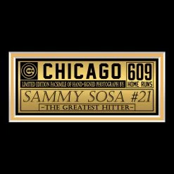 RARE-T Sports Memorabilia Chicago Cubs - Sammy Sosa Photo Limited Signature Edition Licensed Custom Frame