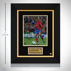 RARE-T Sports Memorabilia Barcelona FC - Samuel Eto'o Photo Limited Signature Edition Studio Licensed Custom Frame