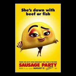 RARE-T Limited Edition Frames Sausage Party Script Limited Signature Edition Studio Licensed Custom Frame