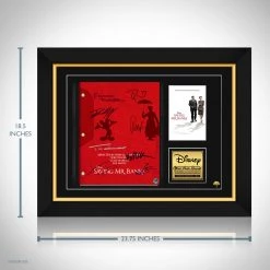 RARE-T Saving Mr. Banks Script Limited Signature Edition Studio Licensed Custom Frame NEW