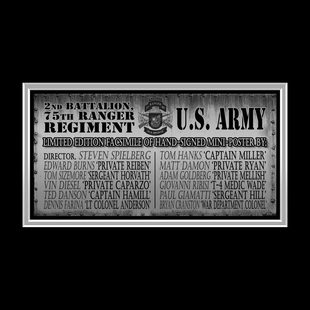RARE-T Limited Edition Frames Saving Private Ryan Mini Poster Limited Signature Edition Custom Frame 6 RARE-T Limited Edition Frames Saving Private Ryan Mini Poster Limited Signature Edition Custom Frame