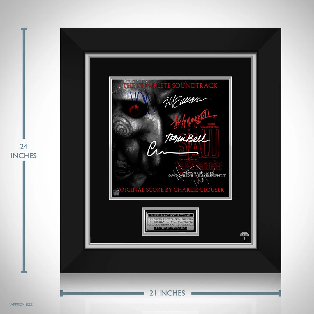 RARE-T Saw - Soundtrack LP Cover Limited Signature Edition Studio Licensed Custom Frame Limited Edition Frames 3 RARE-T Saw - Soundtrack LP Cover Limited Signature Edition Studio Licensed Custom Frame Limited Edition Frames