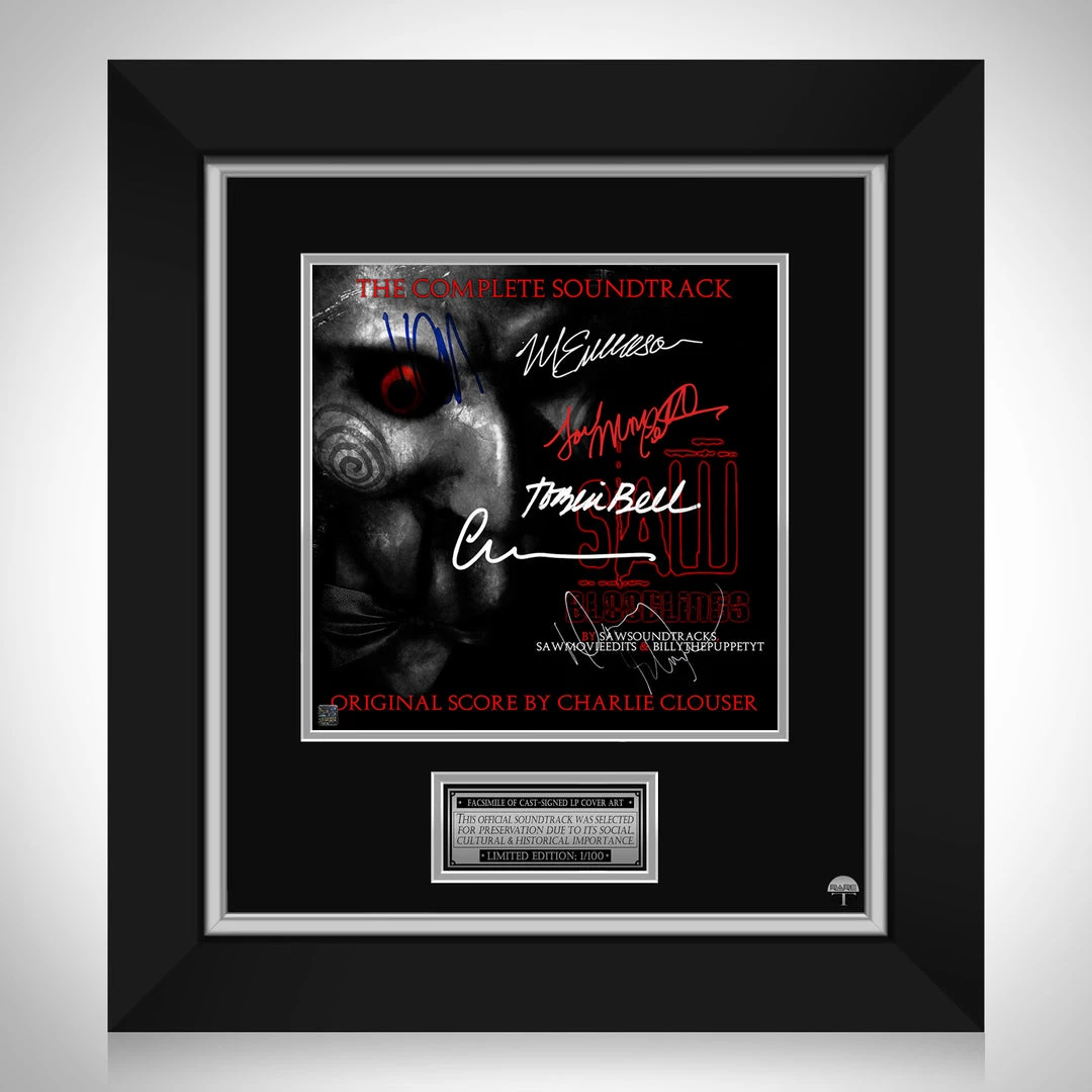 RARE-T Saw - Soundtrack LP Cover Limited Signature Edition Studio Licensed Custom Frame Limited Edition Frames 1 RARE-T Saw - Soundtrack LP Cover Limited Signature Edition Studio Licensed Custom Frame Limited Edition Frames