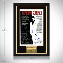 PPC Scarface - Psa/Dna Certified Hand-Signed Mini Poster By Cast Custom Frame Signed Memorabilia