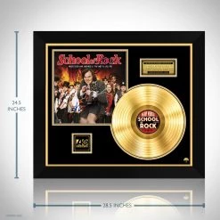 RARE-T School Of Rock - Soundtrack Gold LP Limited Signature Edition Studio Licensed Custom Frame