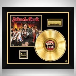 RARE-T School Of Rock - Soundtrack Gold LP Limited Signature Edition Studio Licensed Custom Frame
