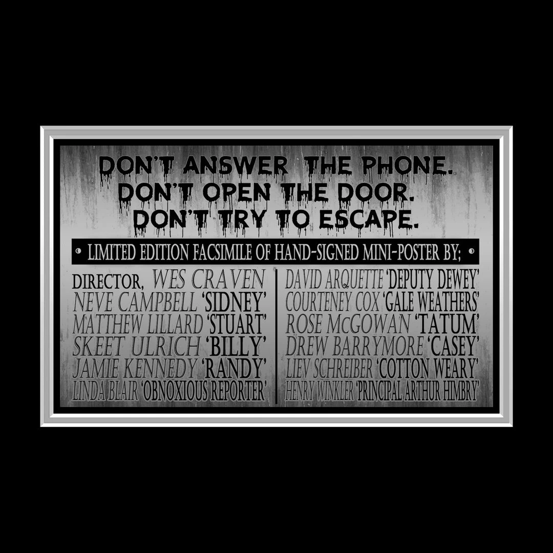 RARE-T Limited Edition Frames Scream Mini Poster Limited Signature Edition Studio Licensed Custom Frame 6 RARE-T Limited Edition Frames Scream Mini Poster Limited Signature Edition Studio Licensed Custom Frame