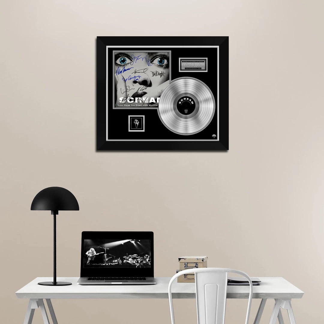 RARE-T Scream - Soundtrack Platinum LP Limited Signature Edition Studio Licensed Custom Frame Limited Edition Frames 2 RARE-T Scream - Soundtrack Platinum LP Limited Signature Edition Studio Licensed Custom Frame Limited Edition Frames