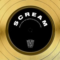 RARE-T Scream - Soundtrack Gold LP Limited Signature Edition Studio Licensed Custom Frame