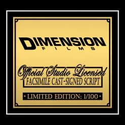 RARE-T Scream Movie Script Limited Signature Edition Studio Licensed Custom Frame