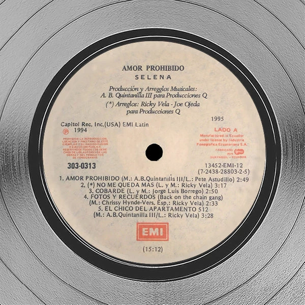 RARE-T Limited Edition Frames Selena - Amor Prohibido Platinum LP Limited Signature Edition Studio Licensed Custom Frame 4 RARE-T Limited Edition Frames Selena - Amor Prohibido Platinum LP Limited Signature Edition Studio Licensed Custom Frame