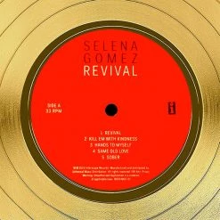 RARE-T Selena Gomez Revival Gold LP Limited Signature Edition Studio Licensed Custom Frame Limited Edition Frames